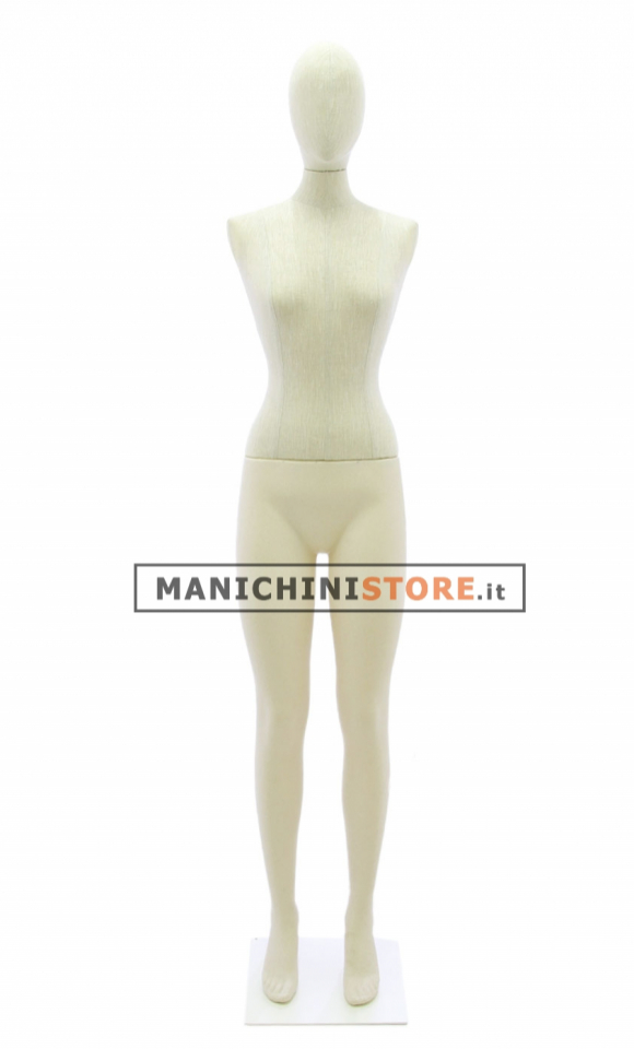 Female egg-head mannequin Plastic Linen without arms