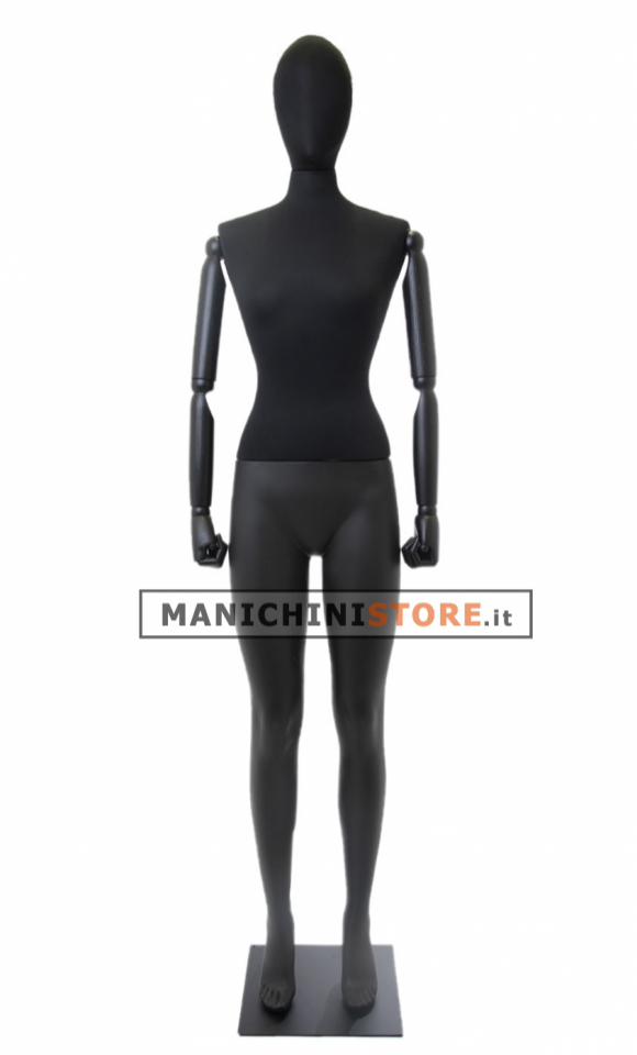 Manichino donna Plastic Lycra con braccia in legno