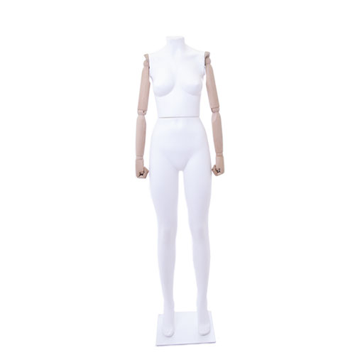 Ecowood female mannequin with wooden arms without head