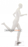 Egg head female sport mannequin - Runner white