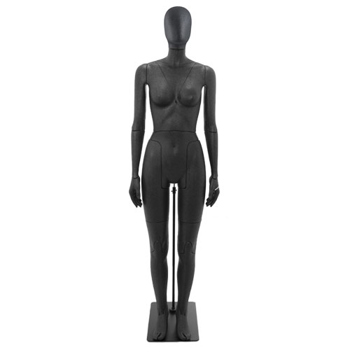 Super articulated modular woman mannequin with egg-head