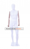 Ecowood male mannequin with wooden arms