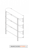 Shelving with adjustable shelves