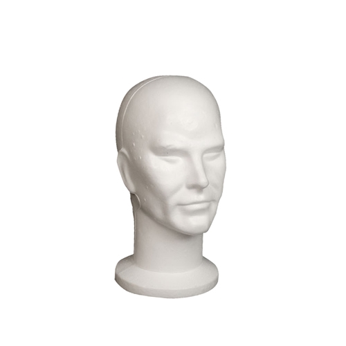 Polystyrene accessories holder - male head