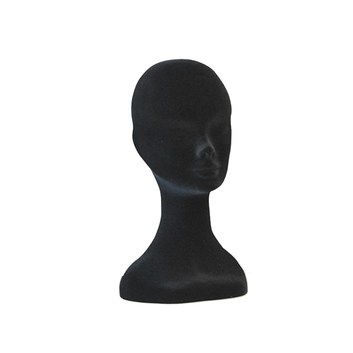 Black velvet accessories holder - female head