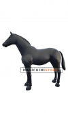 Black plastic horse for shop window display