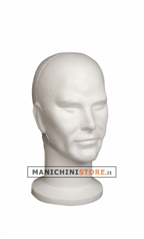 Polystyrene accessories holder - male head