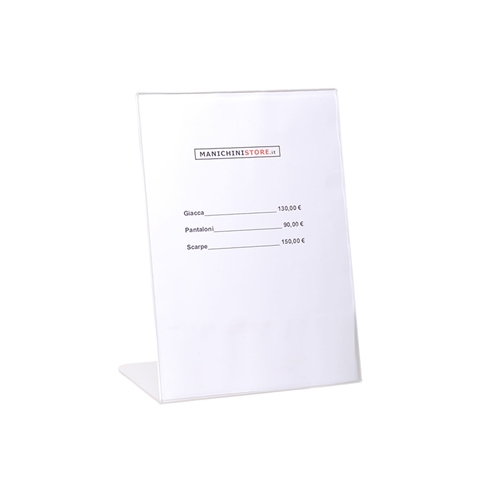 Plexiglass price holder - medium