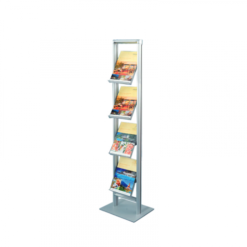 Brochure holder with 4 A4 sized trays