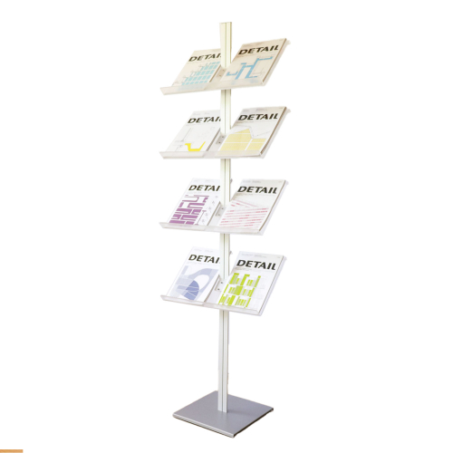 Brochure holder with 8 A4 sized trays