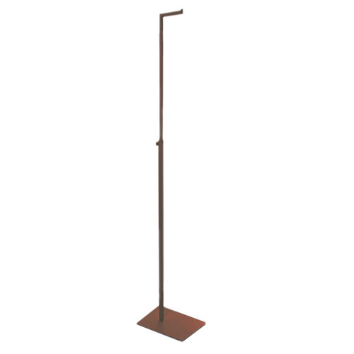 Adjustable single clothes display stand - Rust