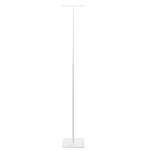 Double adjustable clothes display stand - WHITE