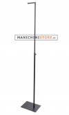 Adjustable single clothing stand - black