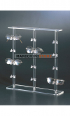 Sunglasses holder display with 12 compartments - plexiglass