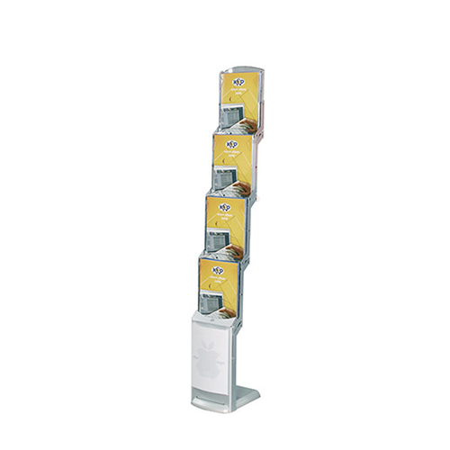 Aluminium folding brochure holder