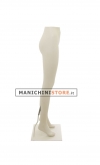 Gambe donna vita alta color sabbia con base in metallo