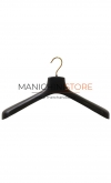 Coat hanger 50x7 cm - black plastic