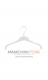 Plastic coat hanger with fins 33 cm - transparent crystal