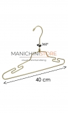 coat hanger with shoulder cut in gold-colored metal