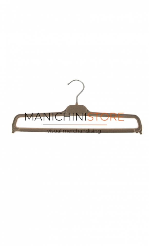 Trouser bar hanger 35 cm. Grey Velvet