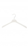 Plastic coat hanger 38 x 2,5 cm. - white velvet