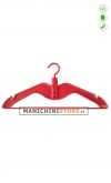 Space-saving clothes hanger 42.9 x 0.6 cm. red plastic