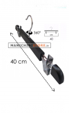 Wooden clip hanger 40 cm - pickled black