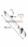 Wooden hanger with 40 cm clip - pickled white