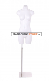 Busto manichino donna bianco NEW con base cromata