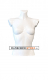 Female short torso bust - white laquered