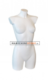 Busto manichino donna bianco senza base