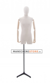 RENTAL of 1 fabric male bust with wooden arms and half legs