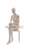 Female mannequin with wooden arms - seated