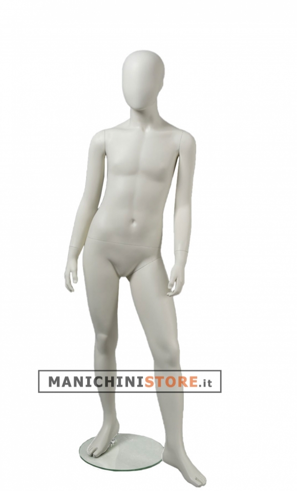 10 years old child mannequin - milky white