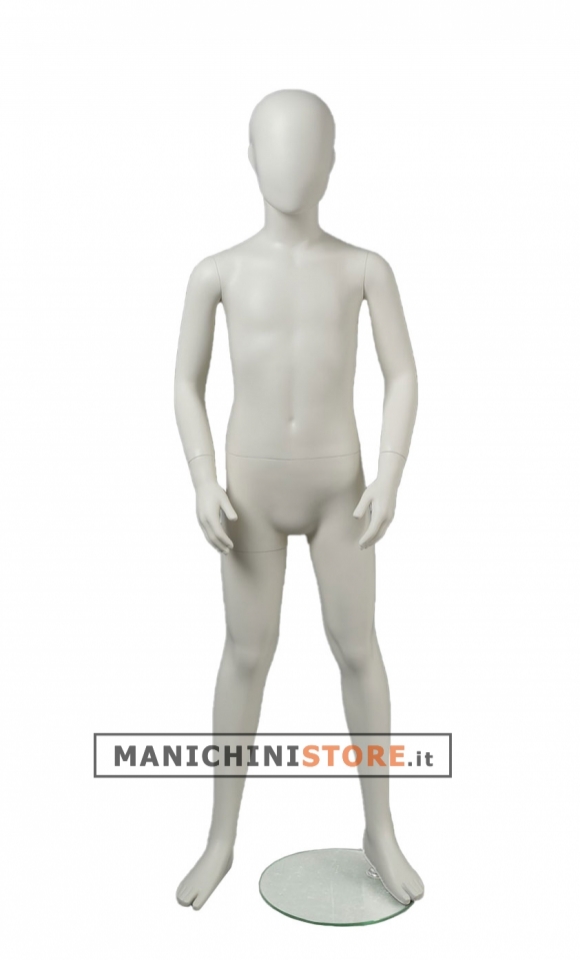 12 years old child mannequin - milky white