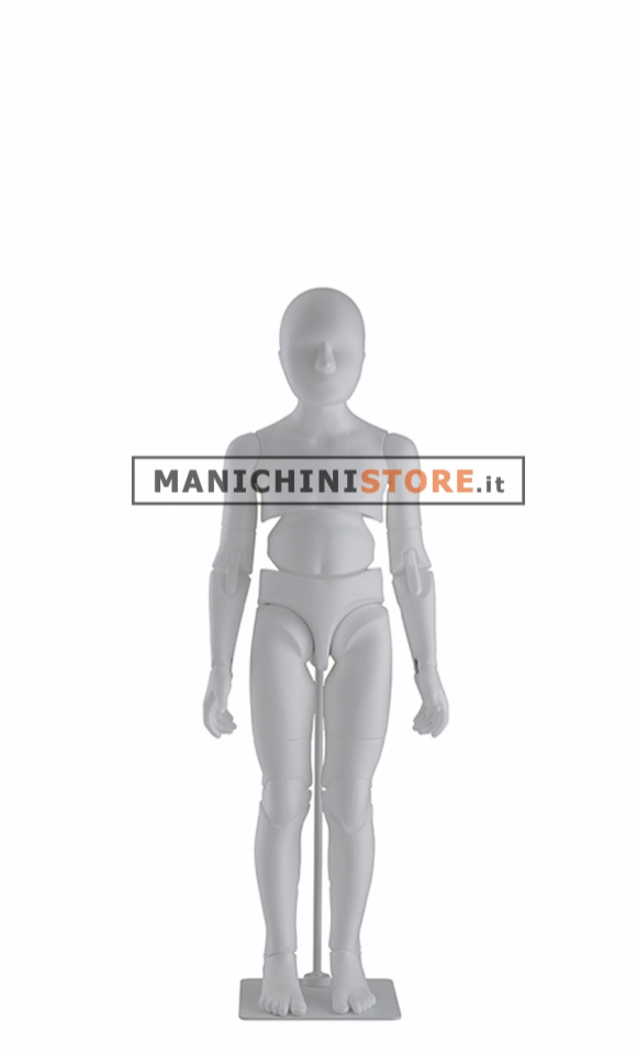 Articulated children mannequin - White