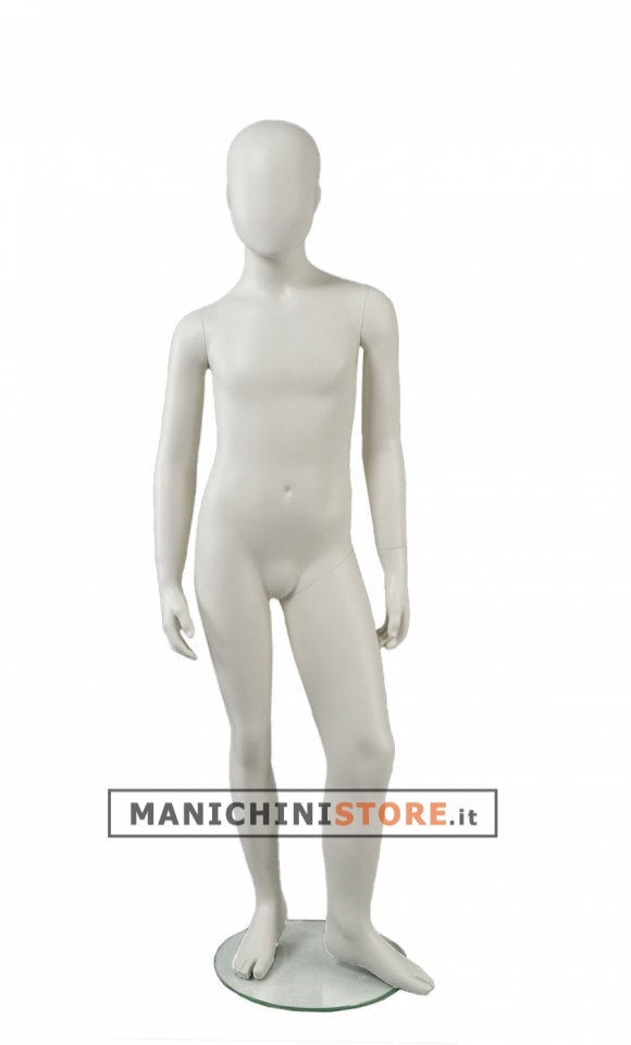 8 years old child mannequin - milky white