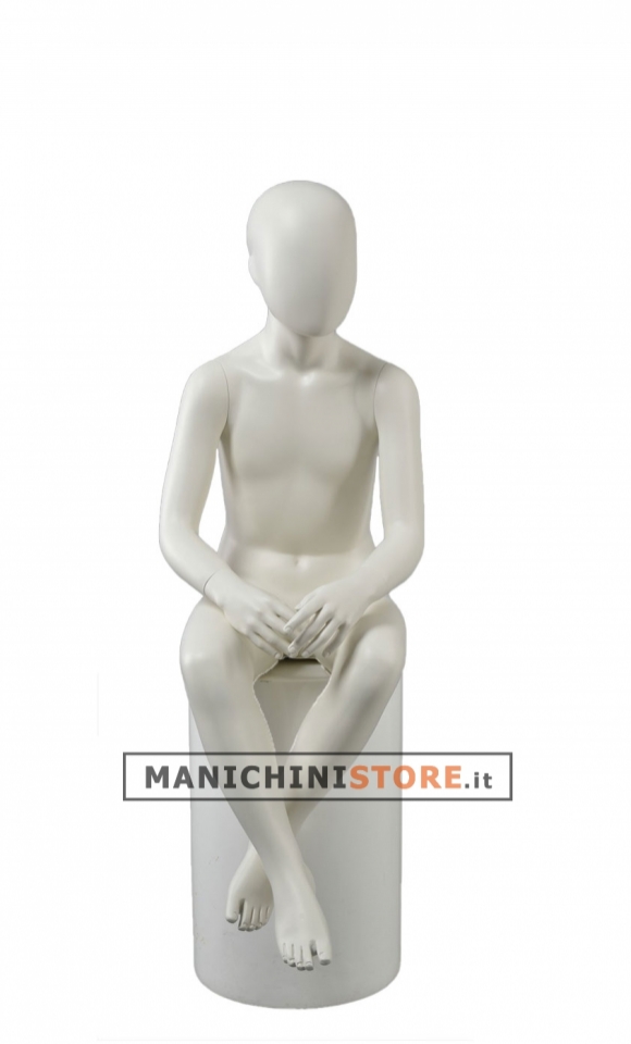 8 years old child mannequin - milky white