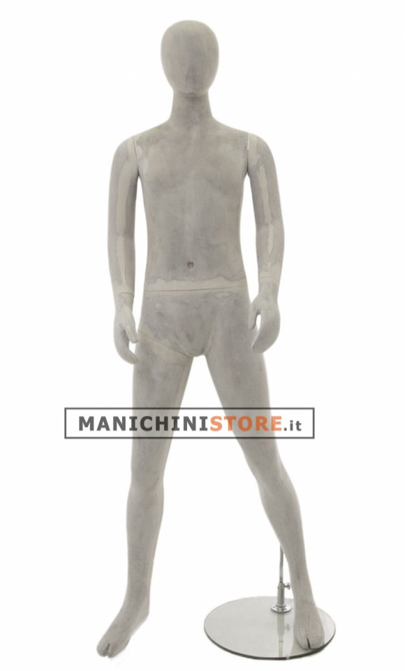 9-10 years old child mannequin - concrete effect