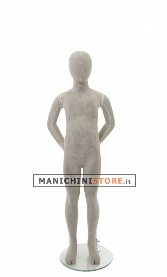 5-6 years old child mannequin - concrete effect