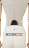 Female mannequin Plastic Linen with wooden arms