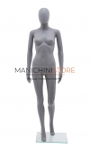 Rental of 1 female mannequin with egg head - grey