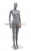 Rental of 1 female mannequin with egg head - grey