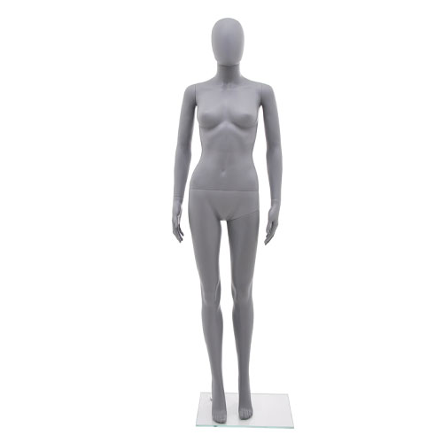 Rental of 1 female mannequin with egg head - grey