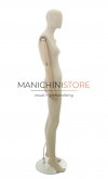 Linen female mannequin with wooden arms