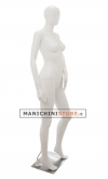 Manichino donna testa stilizzata in Ecoplastic - bianco