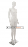 Manichino donna testa stilizzata in Ecoplastic - bianco