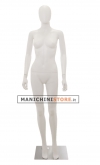 Manichino donna testa uovo in Ecoplastic - bianco