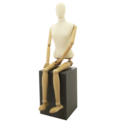 Female mannequin with wooden arms and legs 