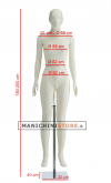 Sartorial ivory female mannequin - with head